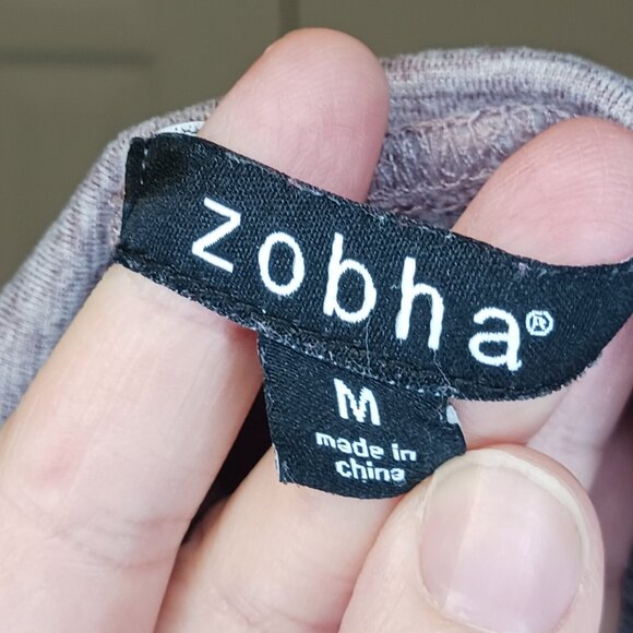 #339 3/$18 - Zobha Purple/Gray Leggings Size Medium - Picture 6 of 6